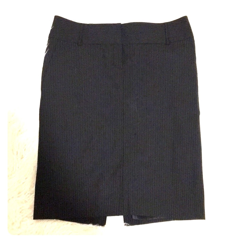 Express Design Studio Black Pinstripe Pencil Skirt